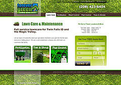 Forever Green's lawn care website